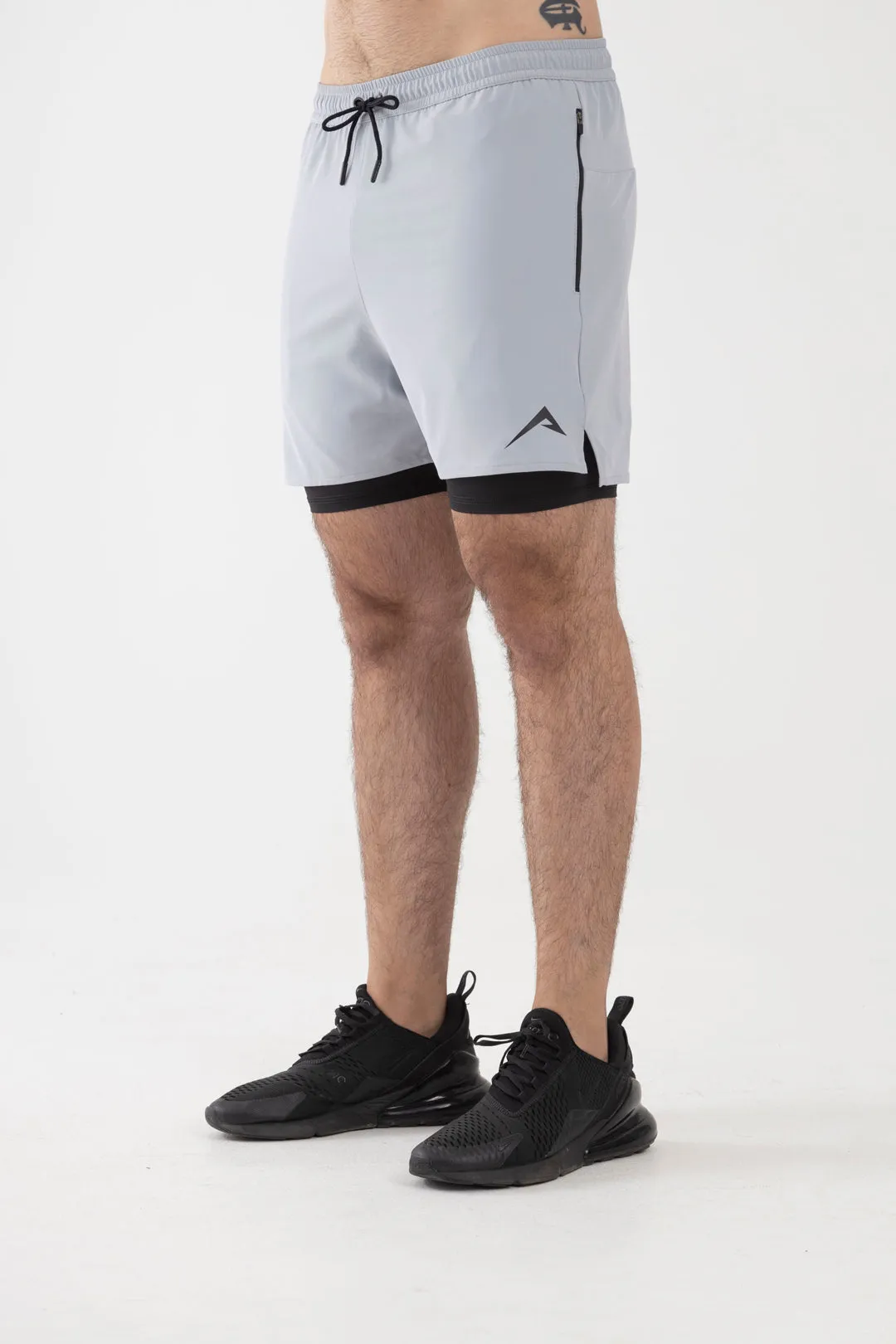 2 in 1 Shorts (Light Gray)