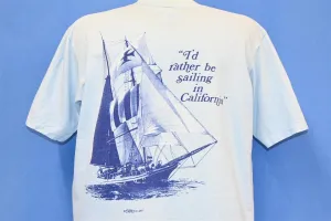 70s I'd Rather Be Sailing In California Crazy Shirts t-shirt Large