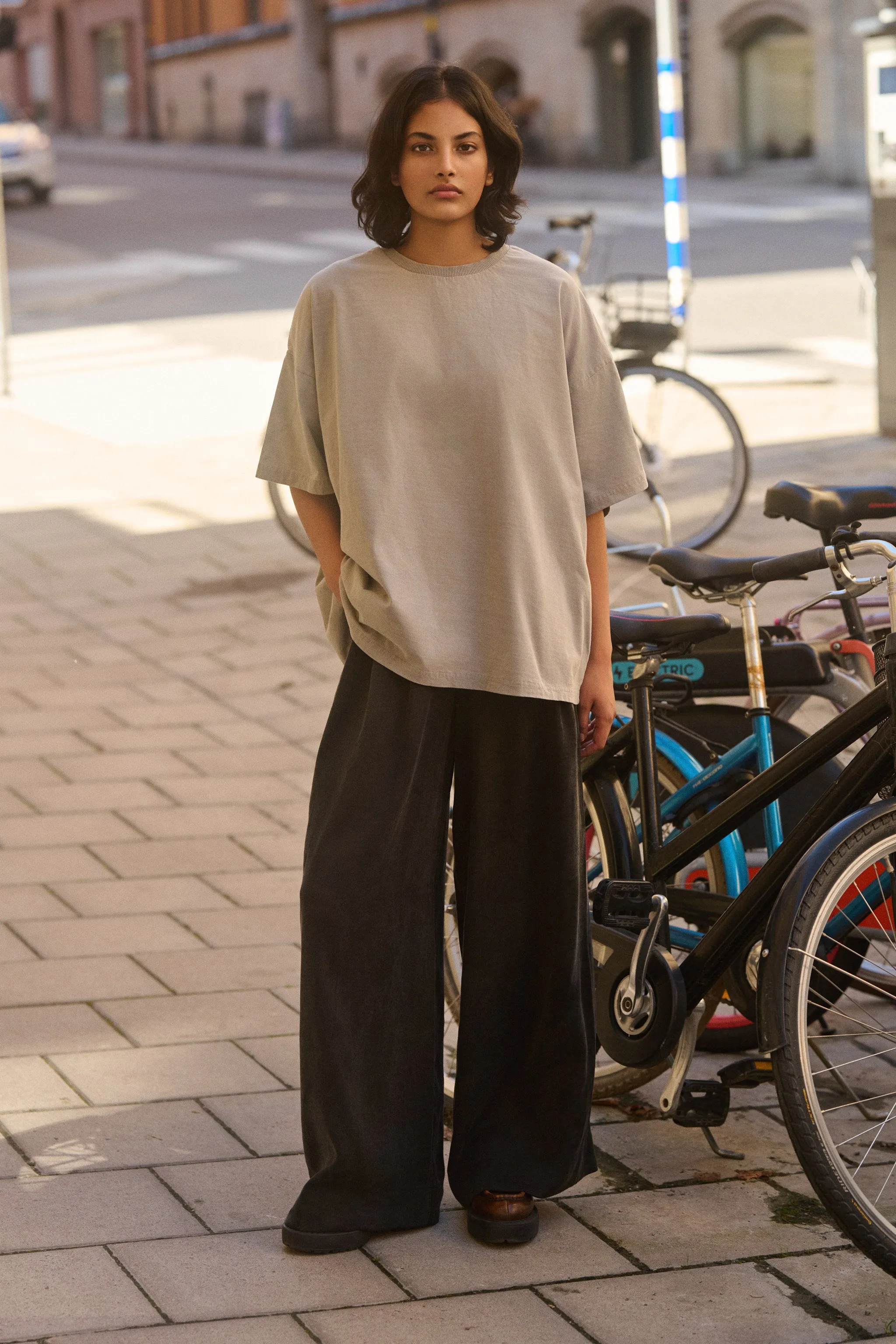 AGES OVERSIZED WASHED T-SHIRT GREY