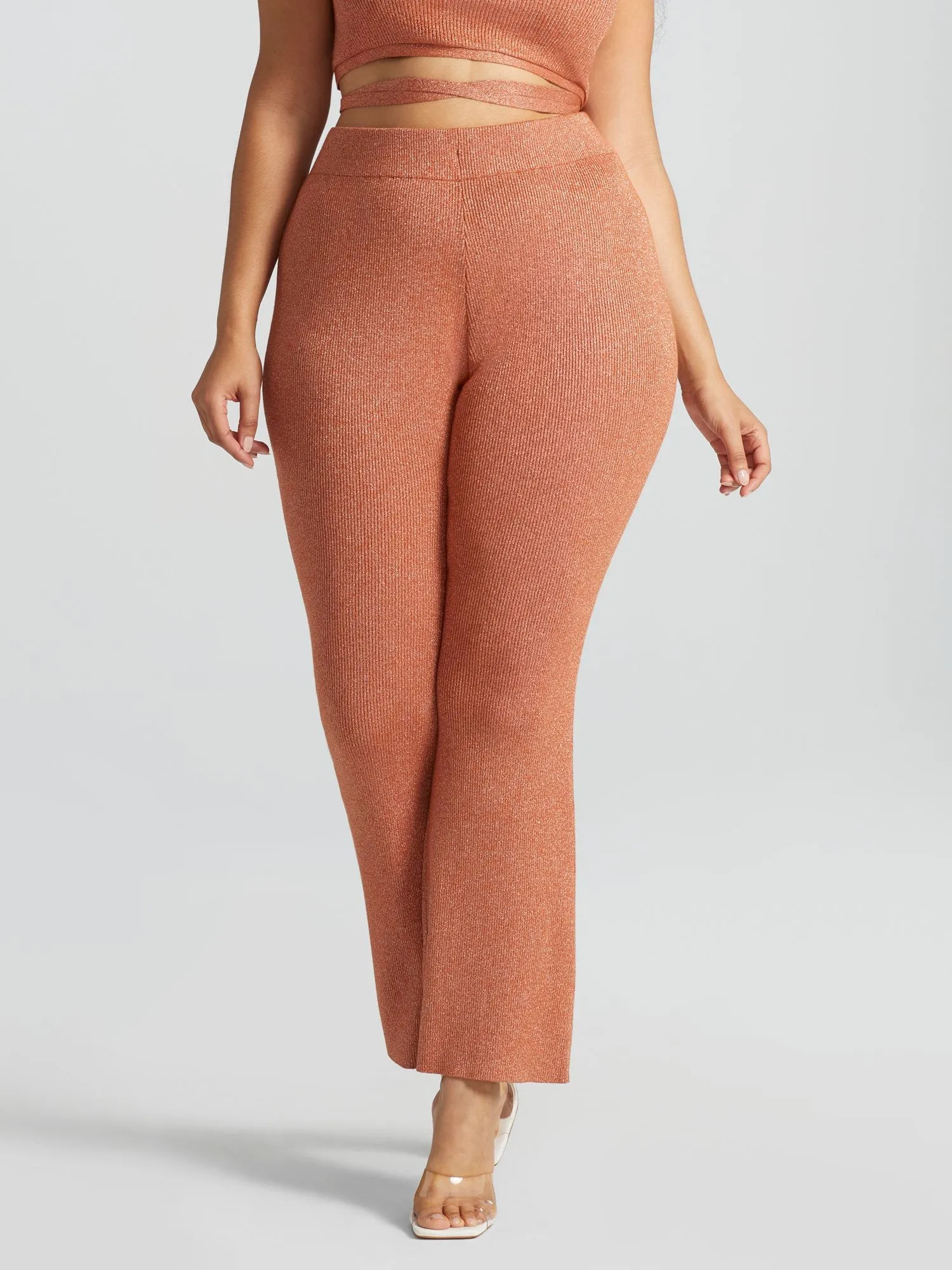 Alana Metallic Flare Pants