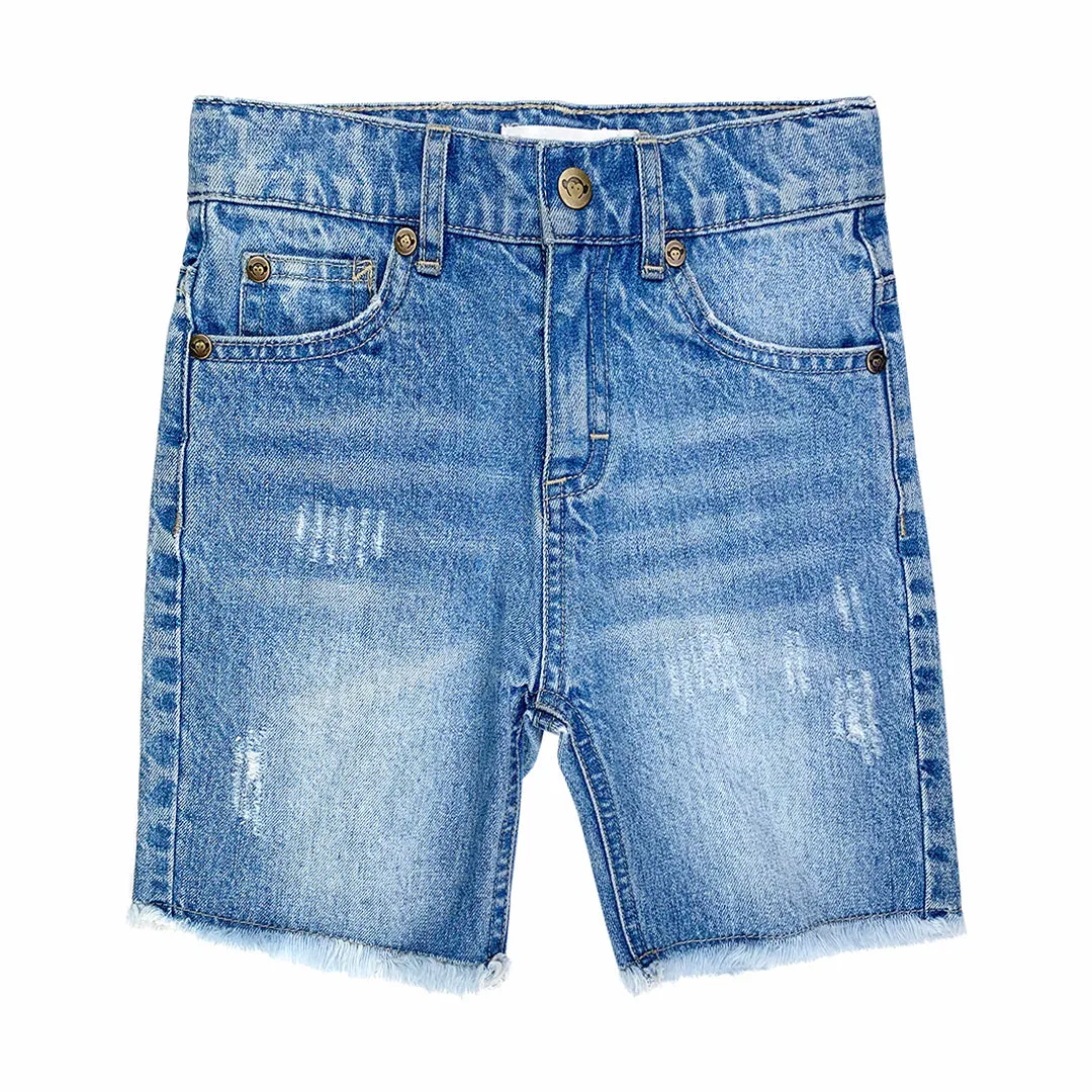 AM Light Wash Denim Shorts