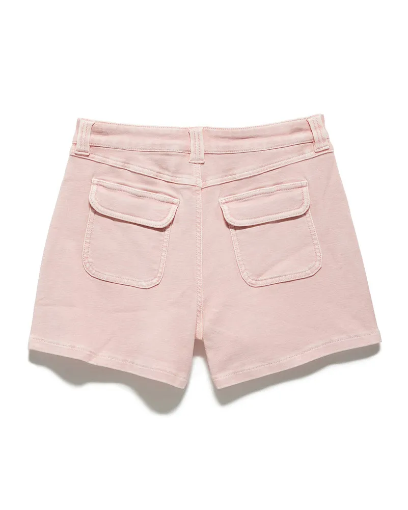 Amorita Stretch Terry Cargo Shorts in Pink by Flag and Anthem