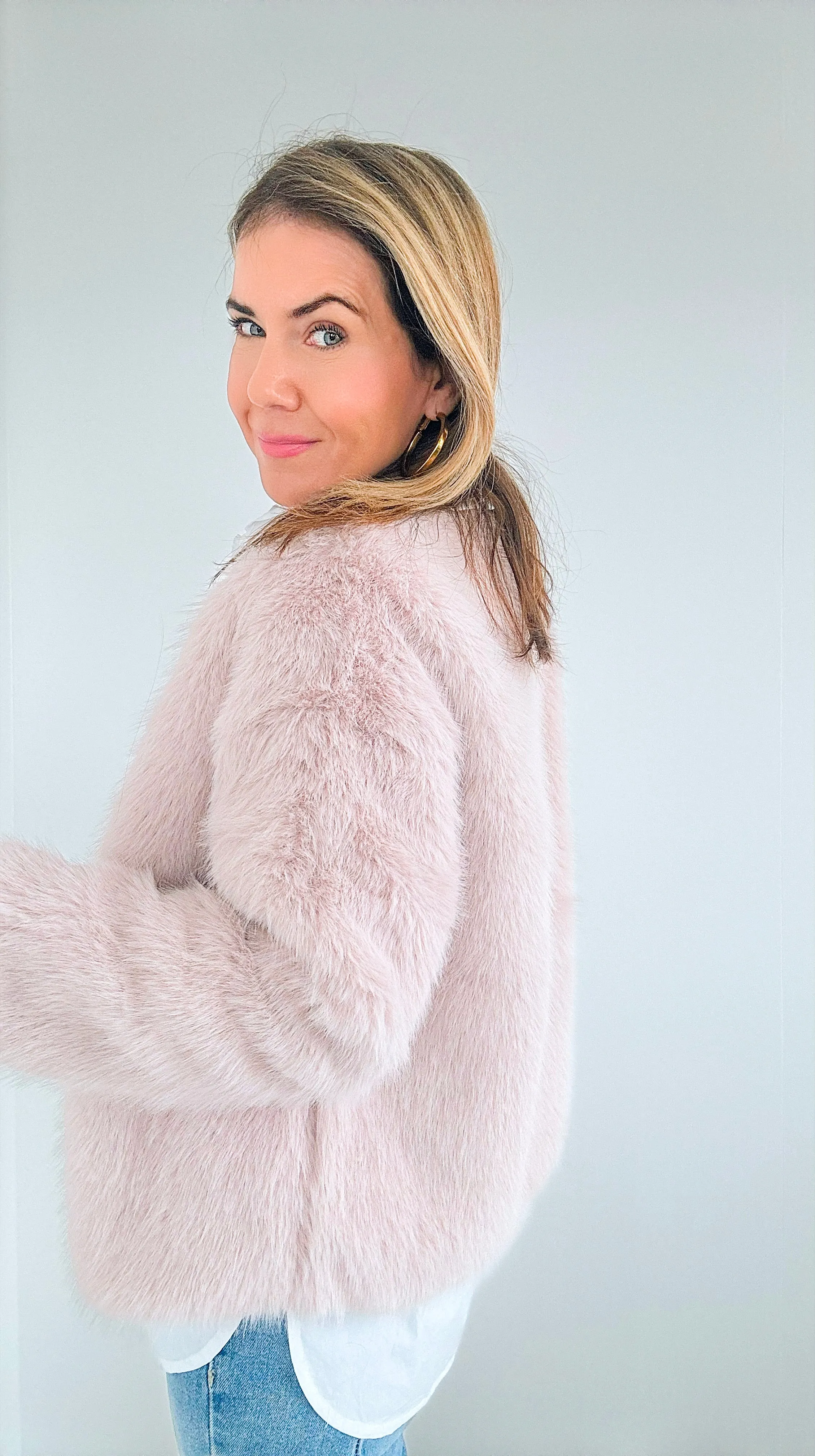 Blush Luxe Faux Fur Jacket