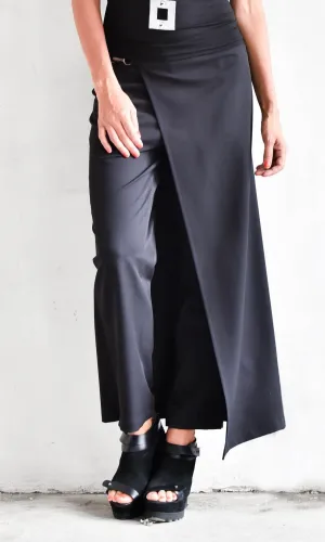 Cape Pants with Overlap Front