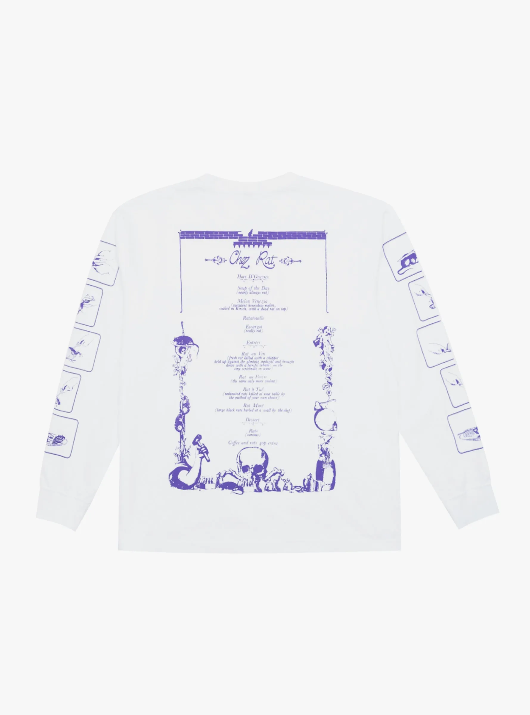 Chez Rat Long Sleeve T-shirt White