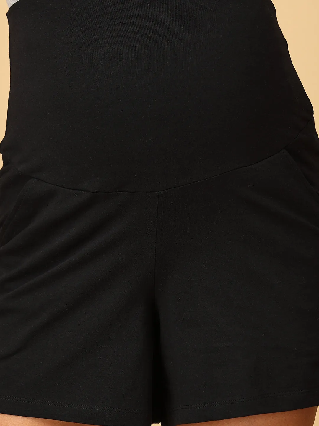 Comfy Maternity Shorts- Black