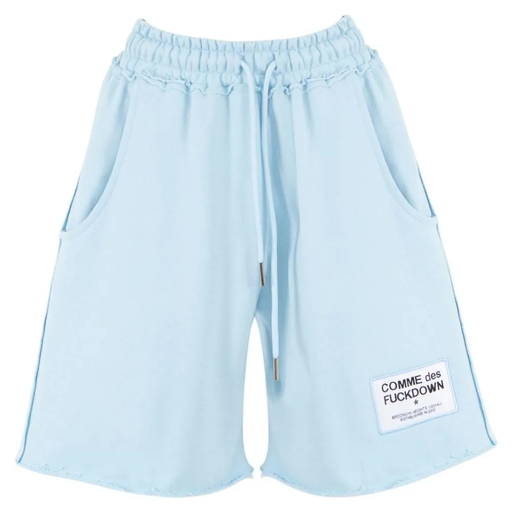 Comme Des Fuckdown Light Blue Cotton Short