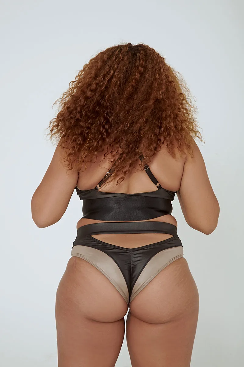 CXIX Riding Solo High Waist Bottoms - Black/Mink