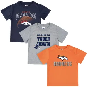 Denver Broncos 3-Pack Boys Short Sleeve Tee Shirts (Discontinued)