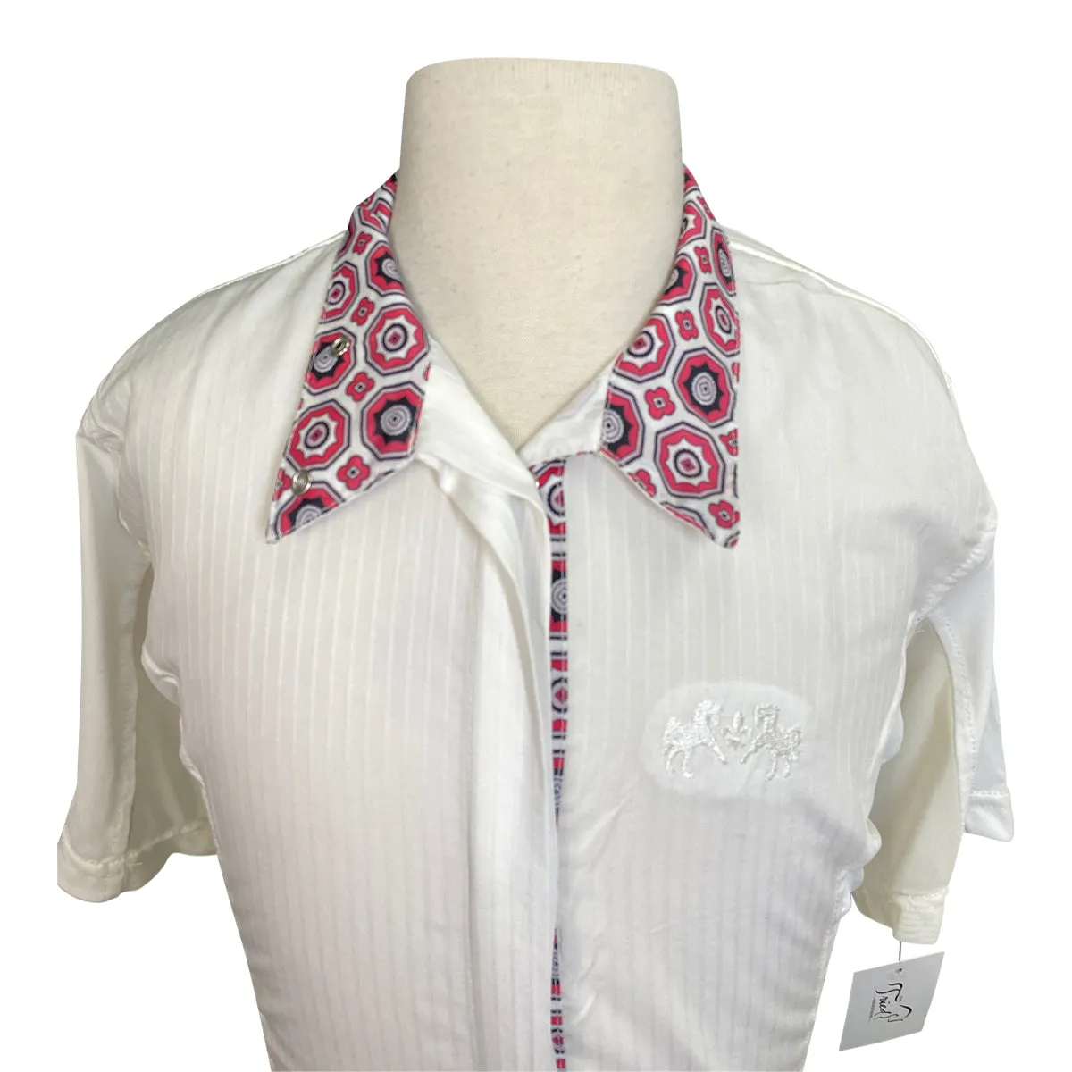 Equine Couture Short Sleeve Show Shirt in White - Children's 16