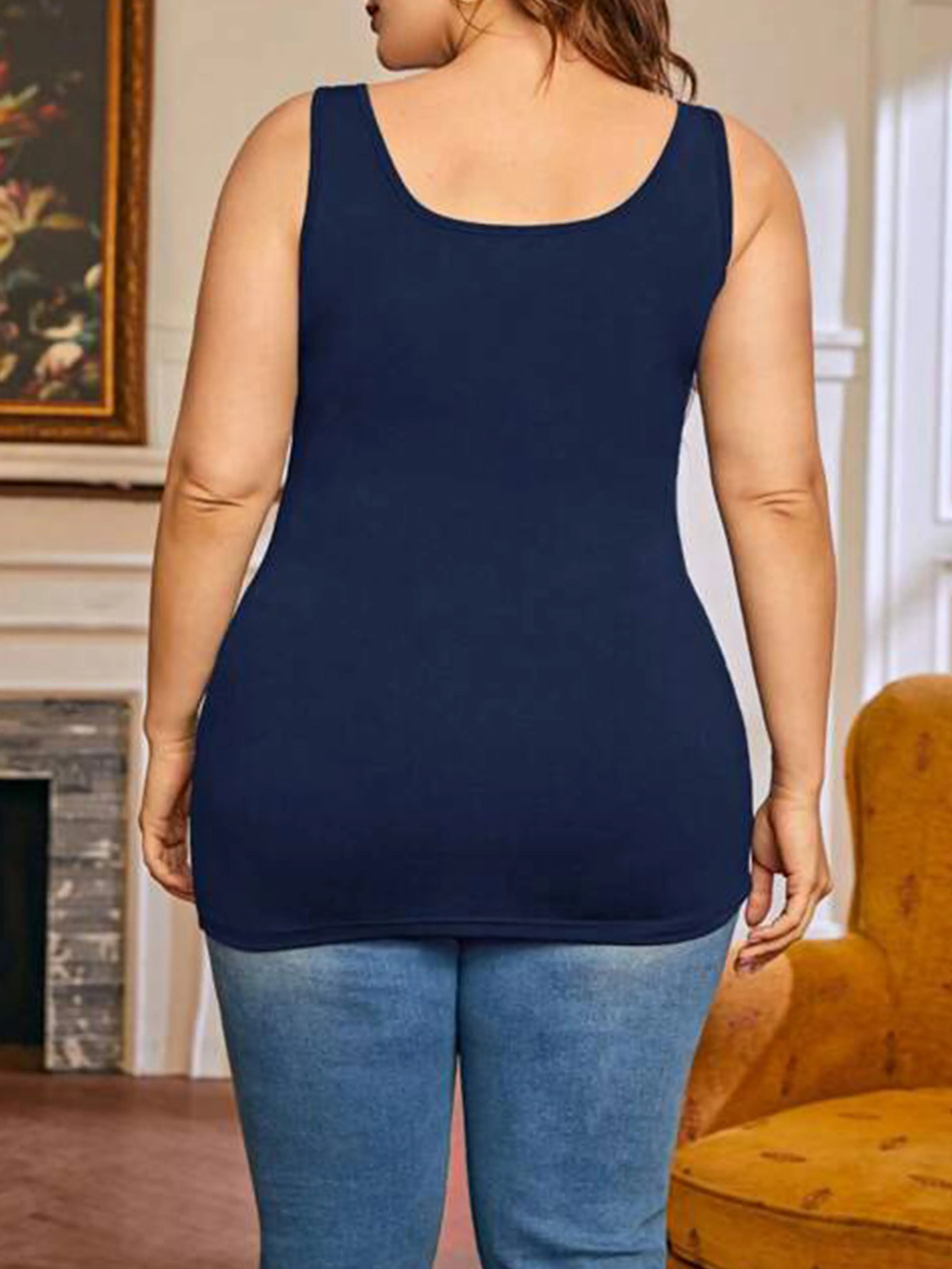 Essential Comfort Women's Plus Size Lounge Tank Tops Set