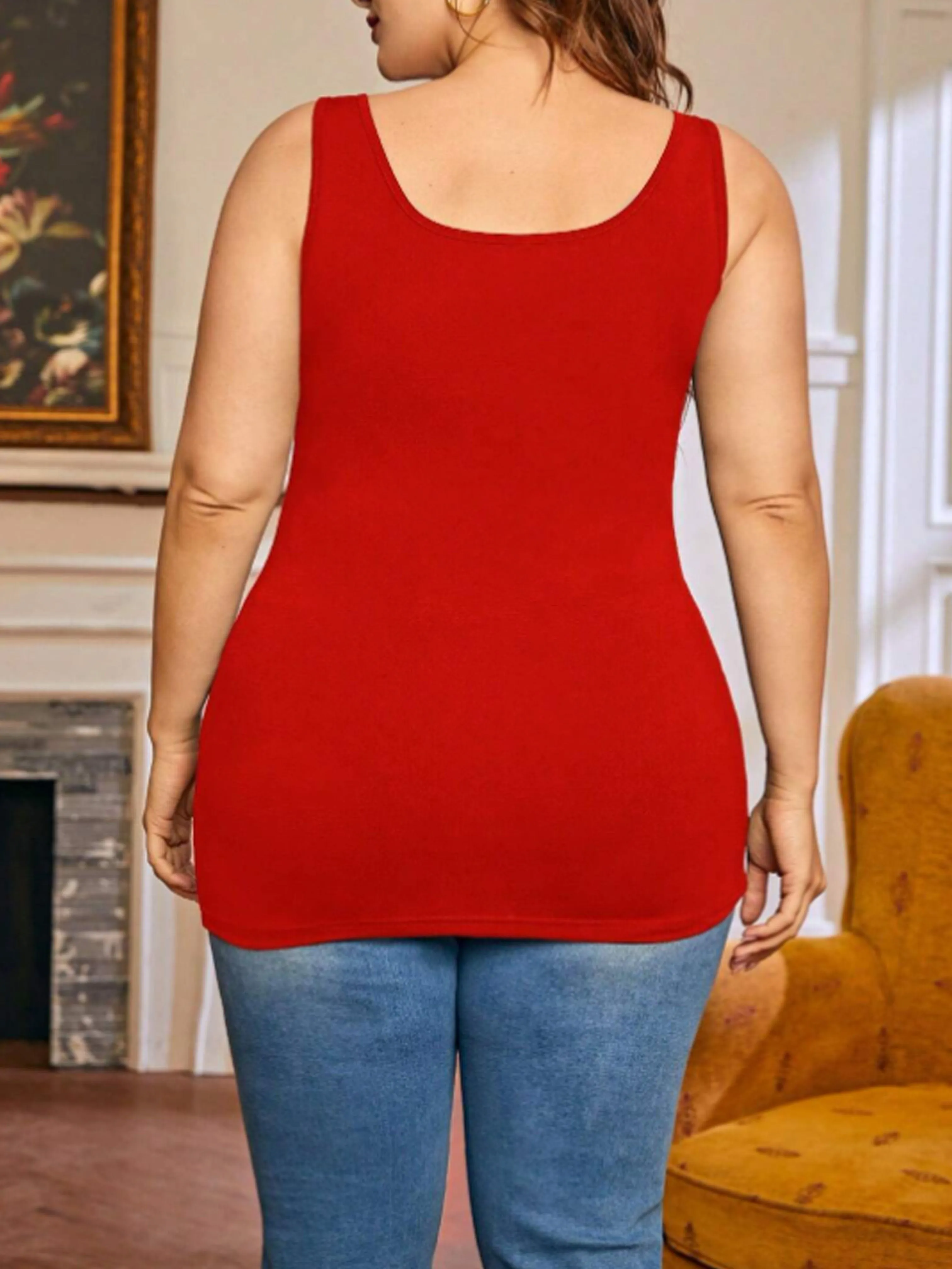 Essential Comfort Women's Plus Size Lounge Tank Tops Set