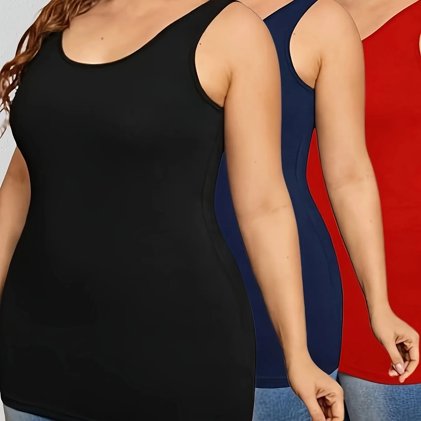 Essential Comfort Women's Plus Size Lounge Tank Tops Set