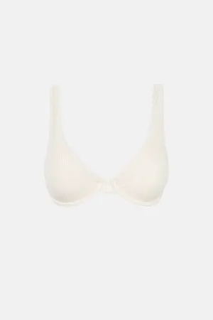 Essential Rib Underwire Top Creme