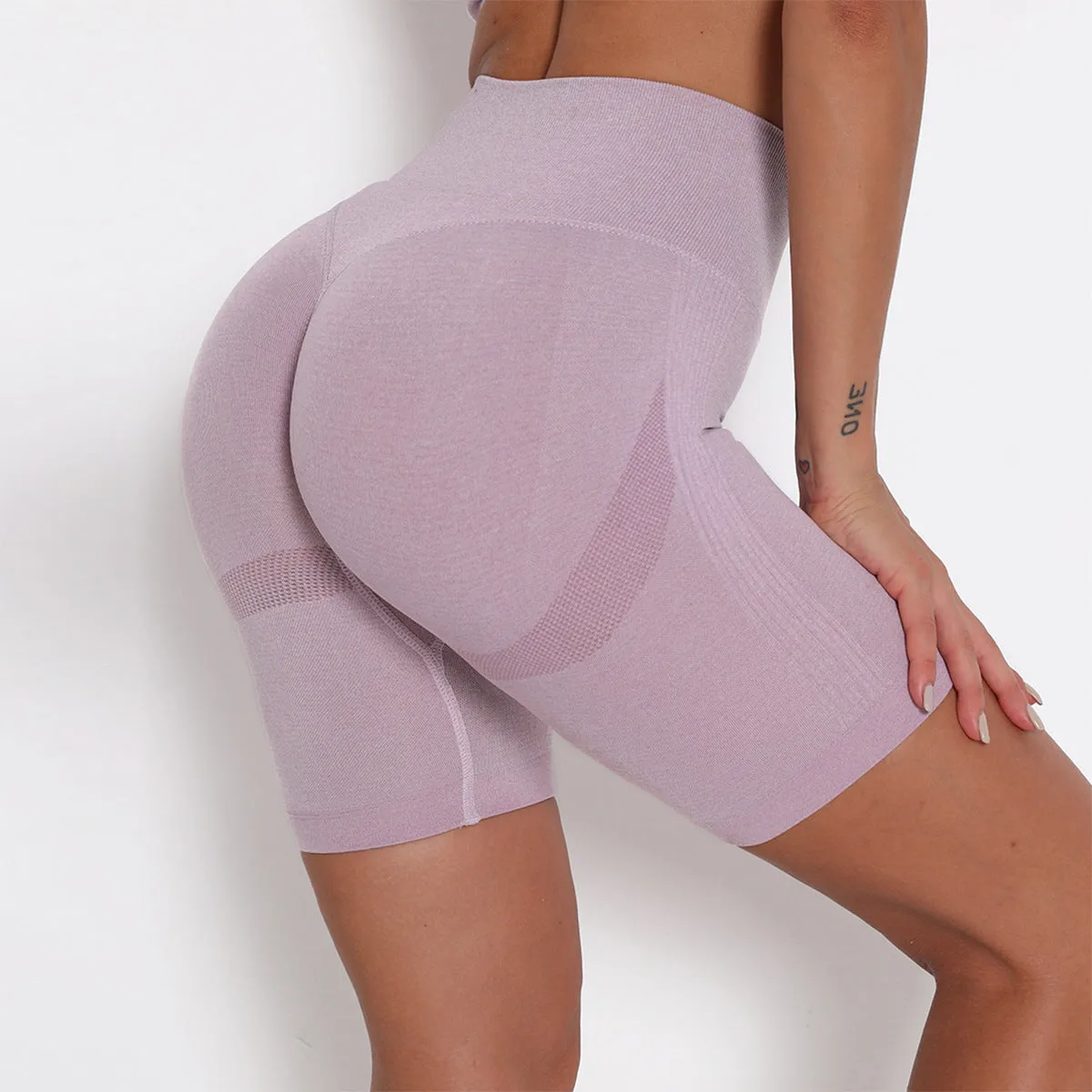 European and American High Waist Hip Lift Sports Shorts Women's Skinny Hip Lift Yoga Pants Quick Dry Training Running Fitness Pants