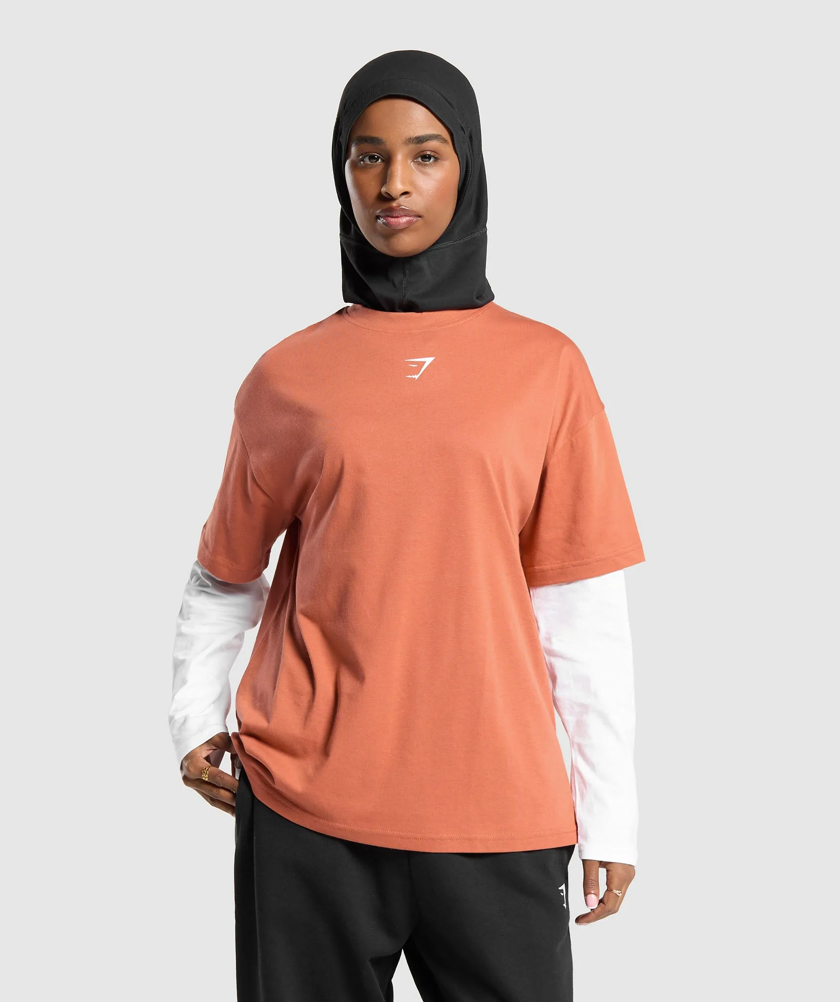 GS Power Oversized T-Shirt - Terracotta Orange