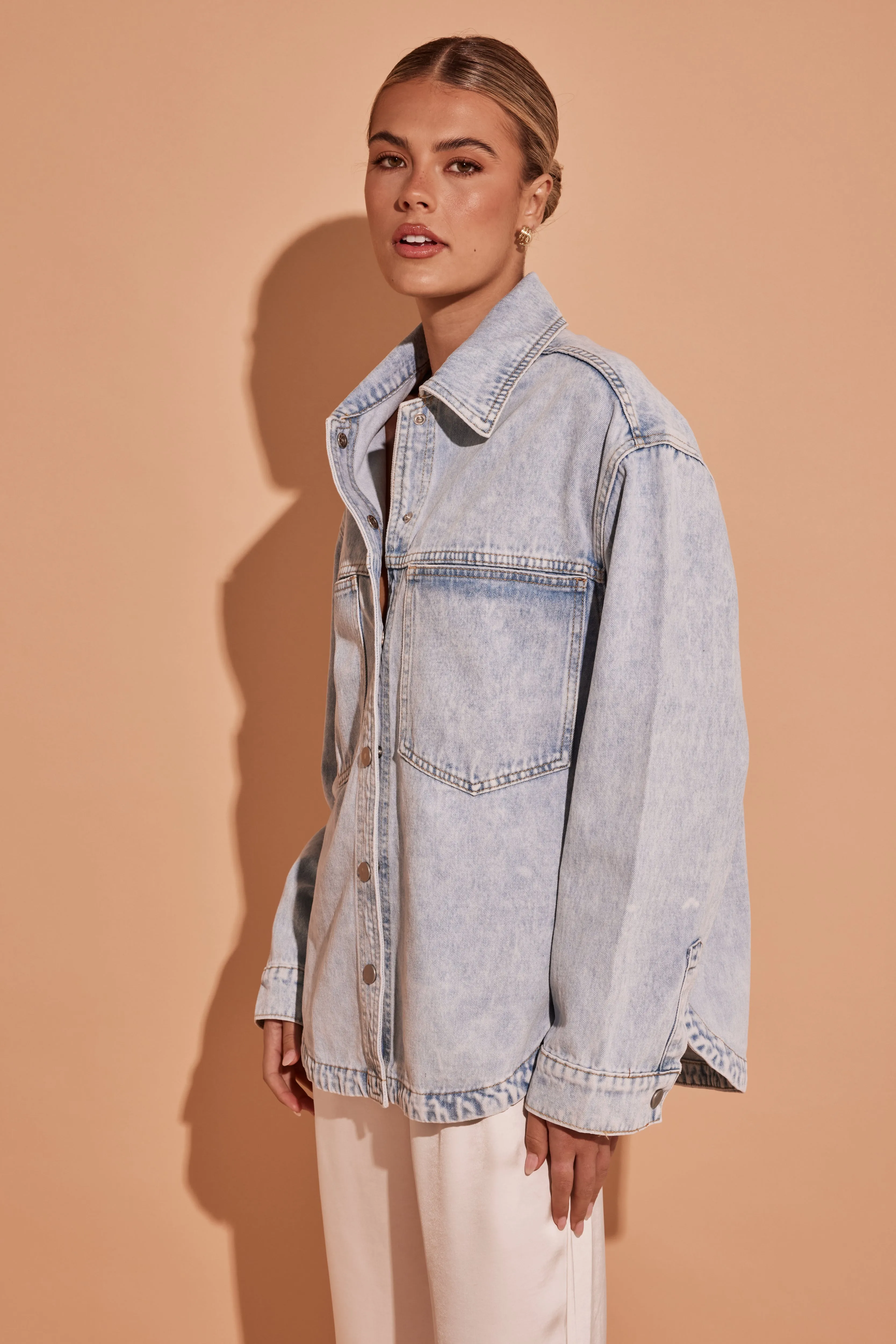 Hallie Denim Shirt (Blue)