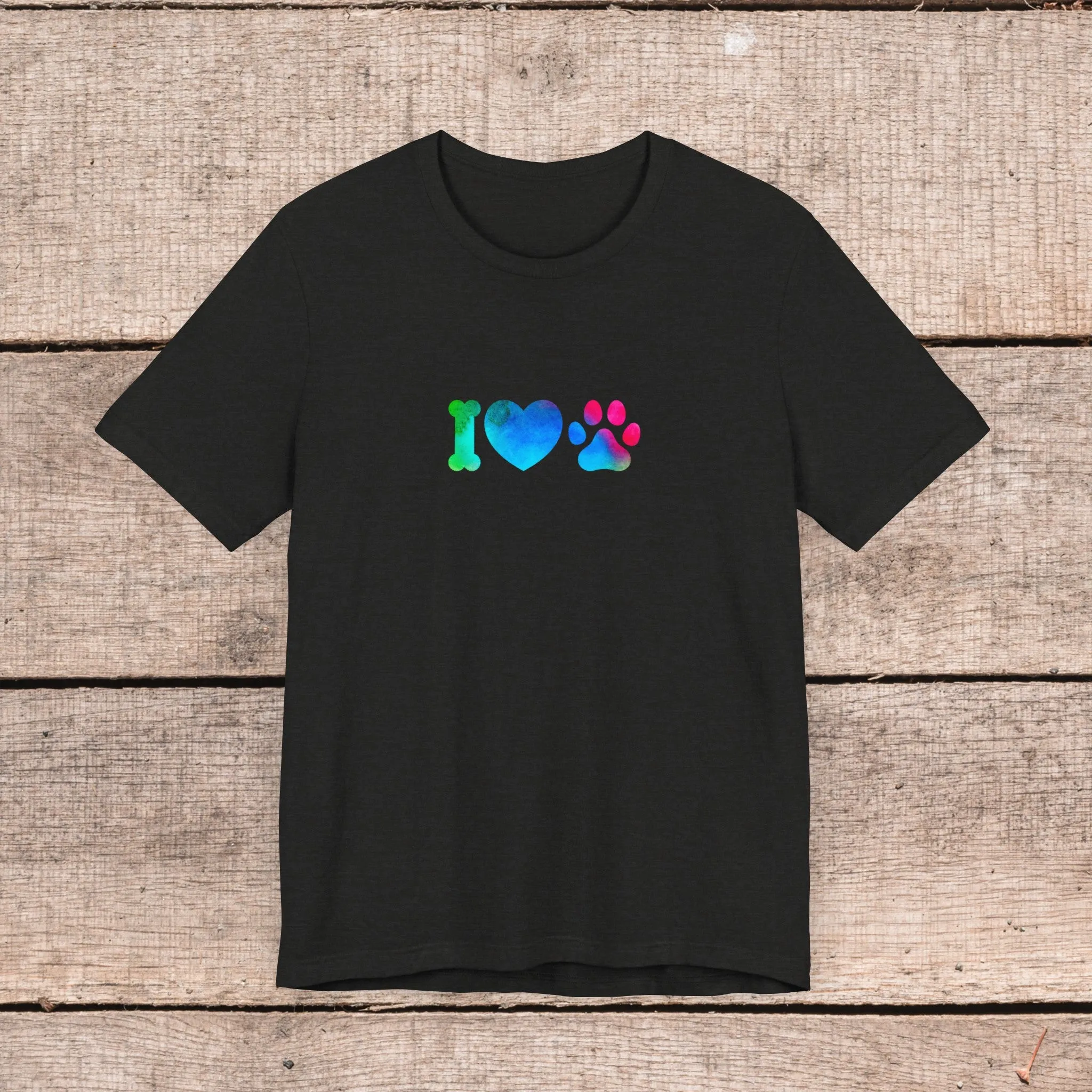 I Love My Dog with Hearts-- Comfy Womens Bella Canvas Style Tee-- Gift for Her, Dog Mom Gift, Custom Dog Shirt