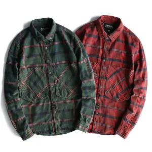 Men's Plaid Versatile Cotton Long Sleeve Shirt