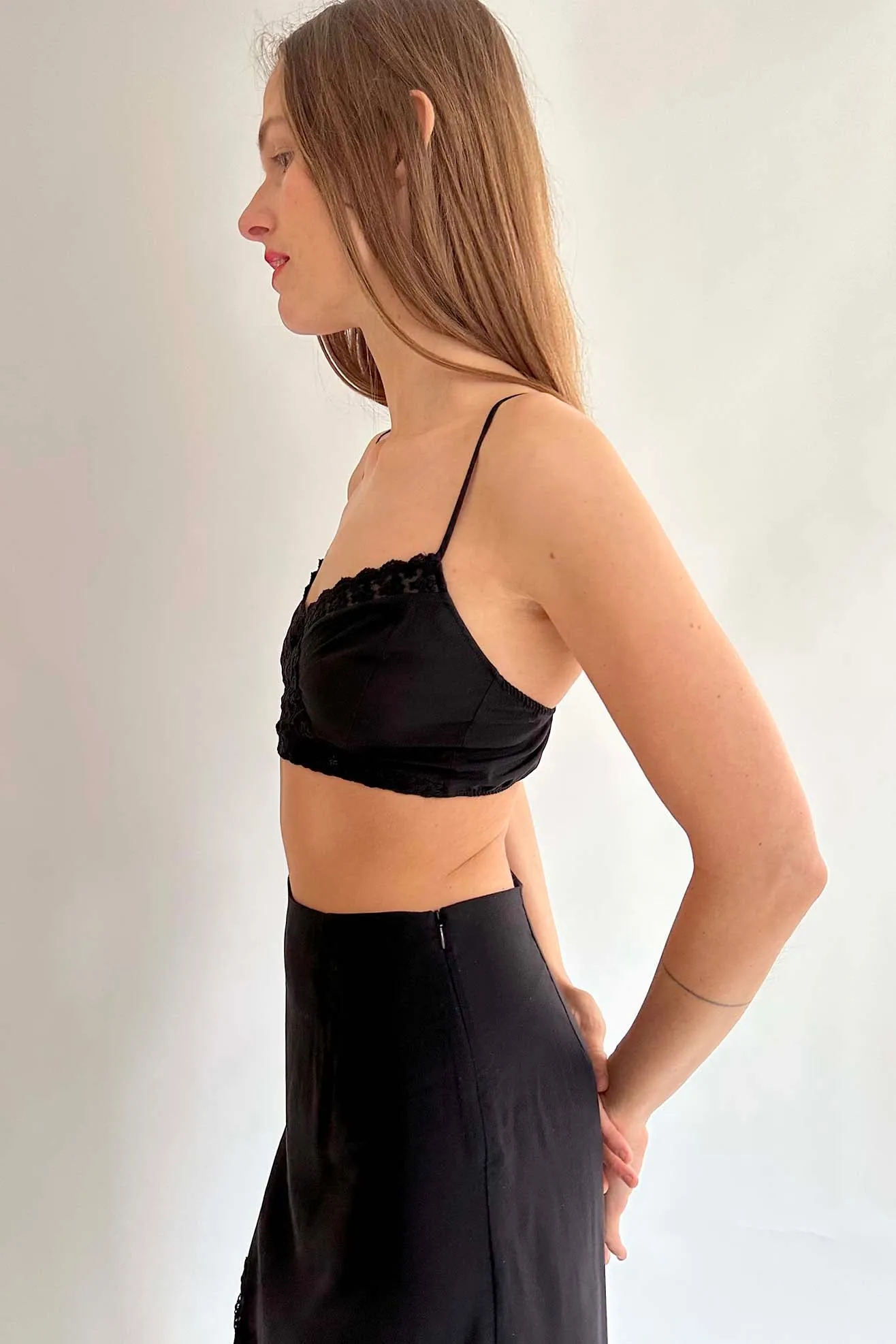 MR. LARKIN, Petite Bralette, Black