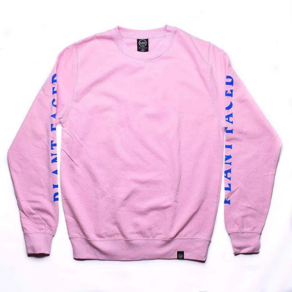 No Beef Sweater - Baby Pink x Electric Blue