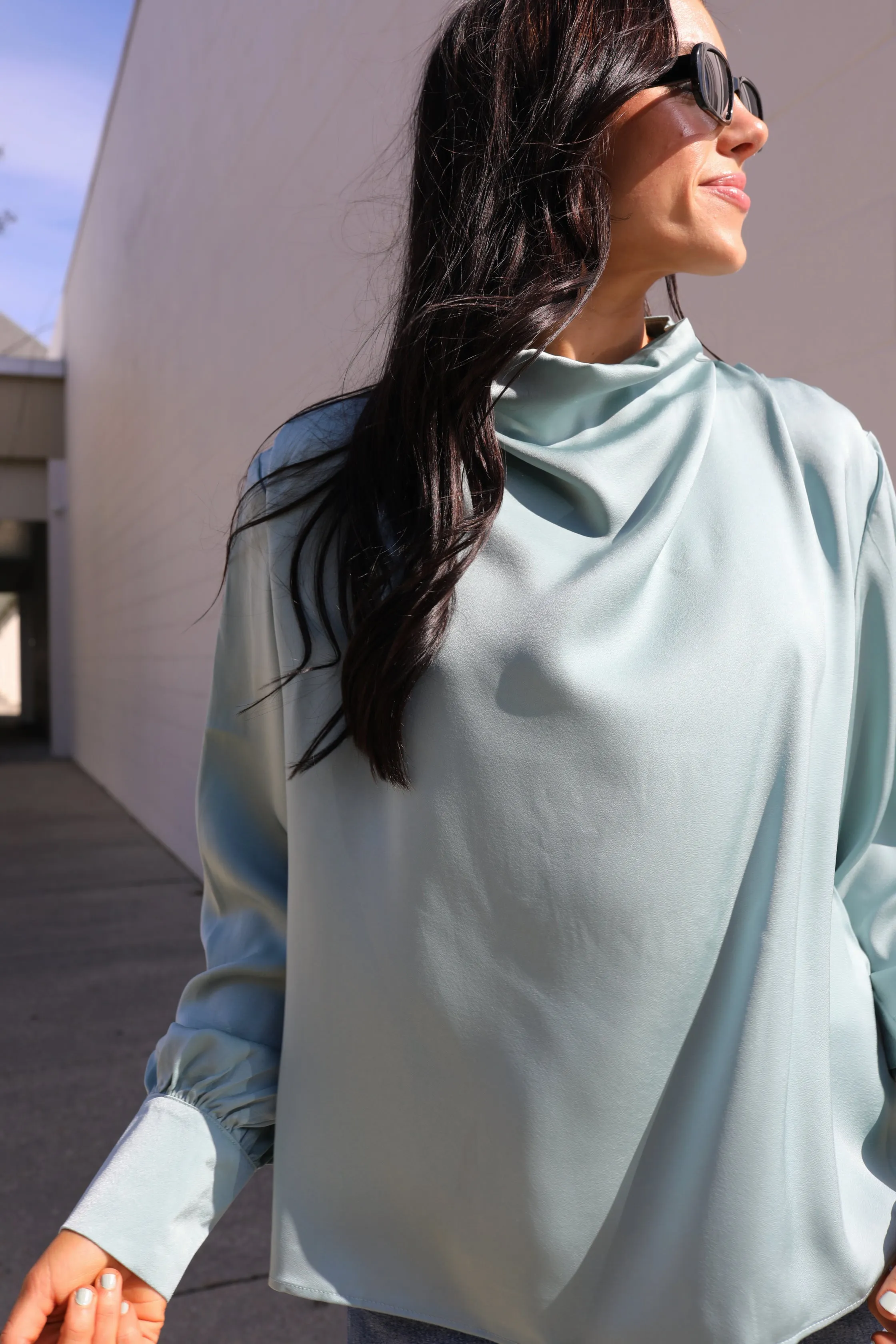 Ocean Eyes Boat Neck Blouse