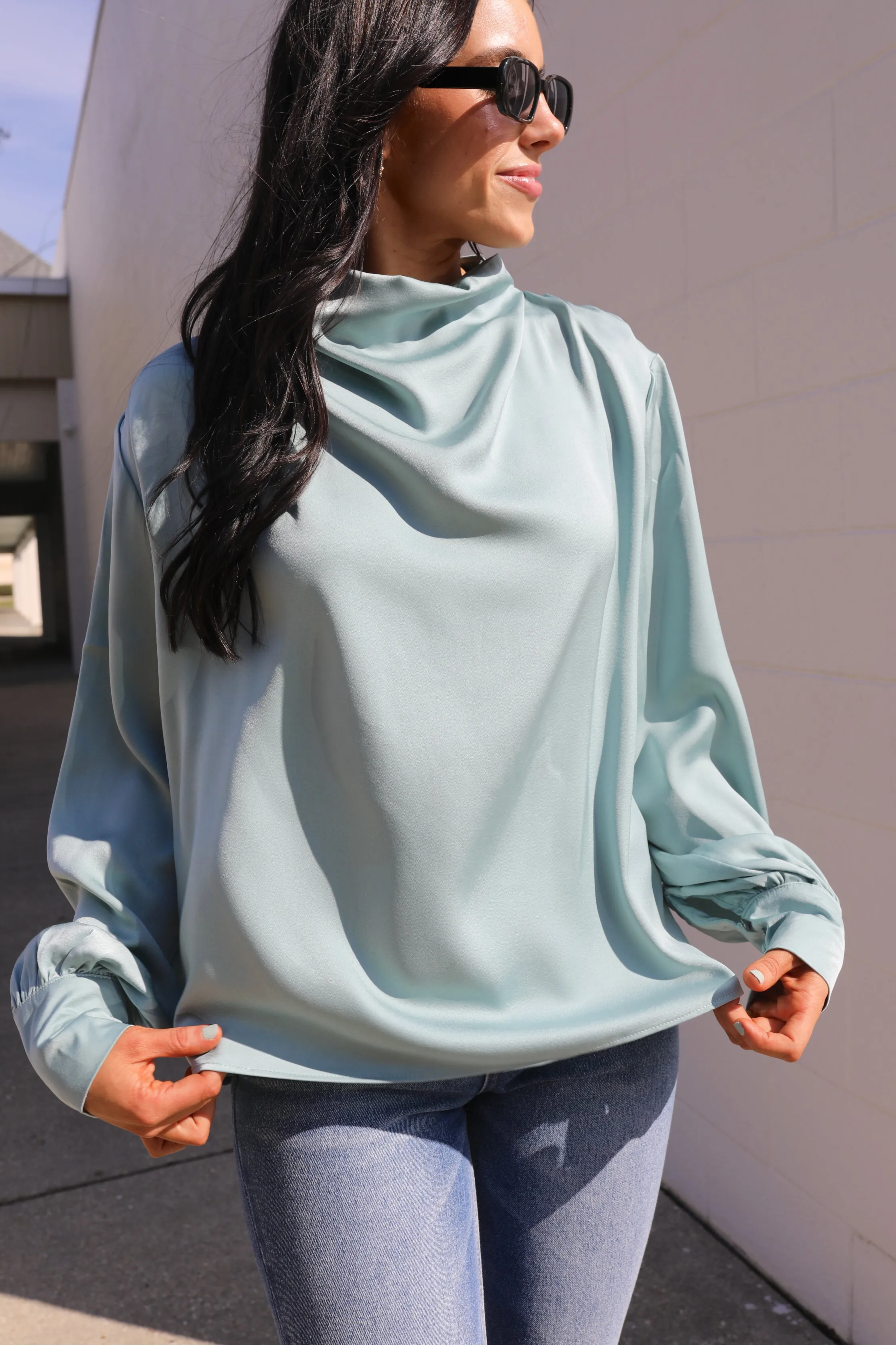 Ocean Eyes Boat Neck Blouse