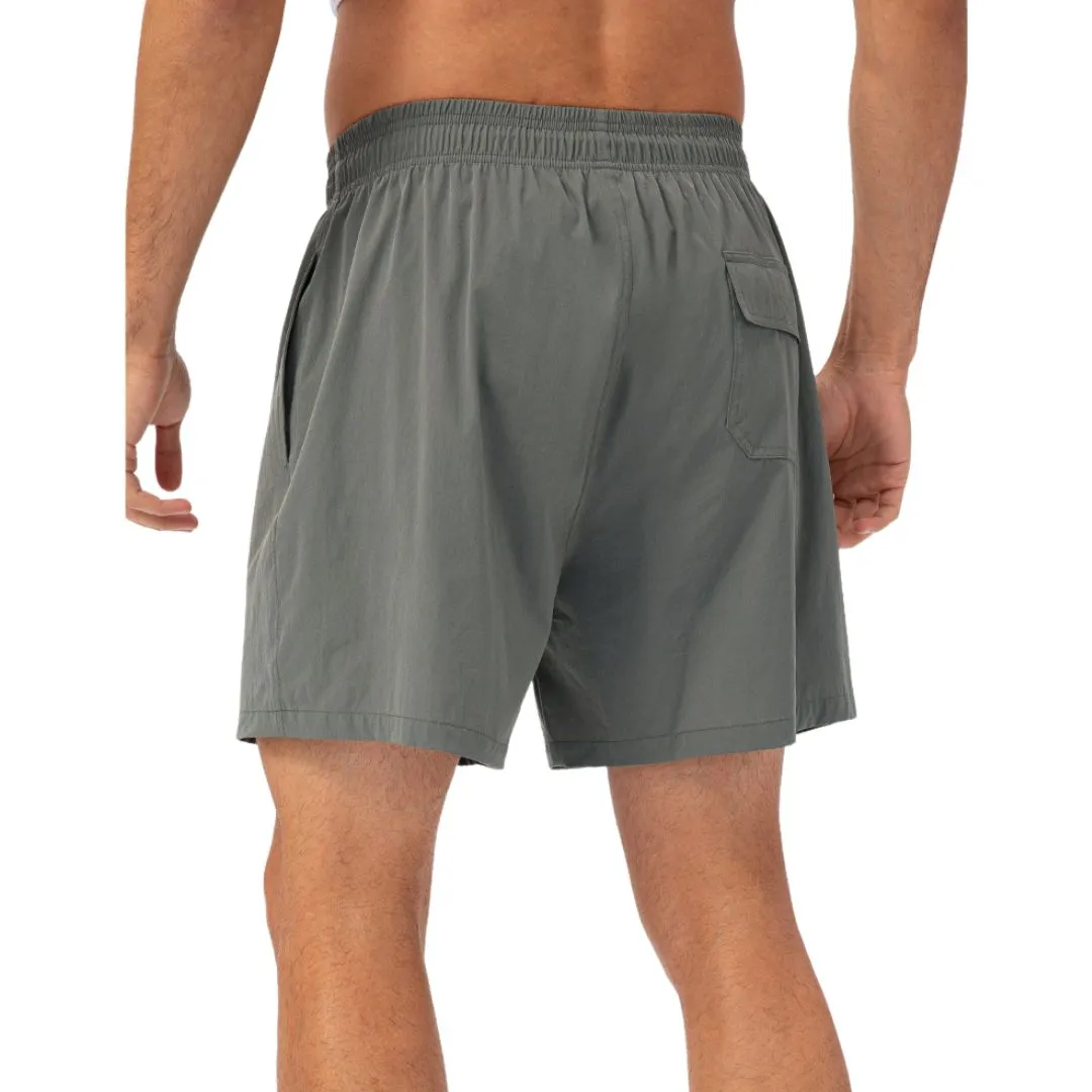 Orange easy care material padel shorts for men