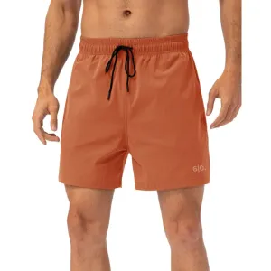 Orange easy care material padel shorts for men