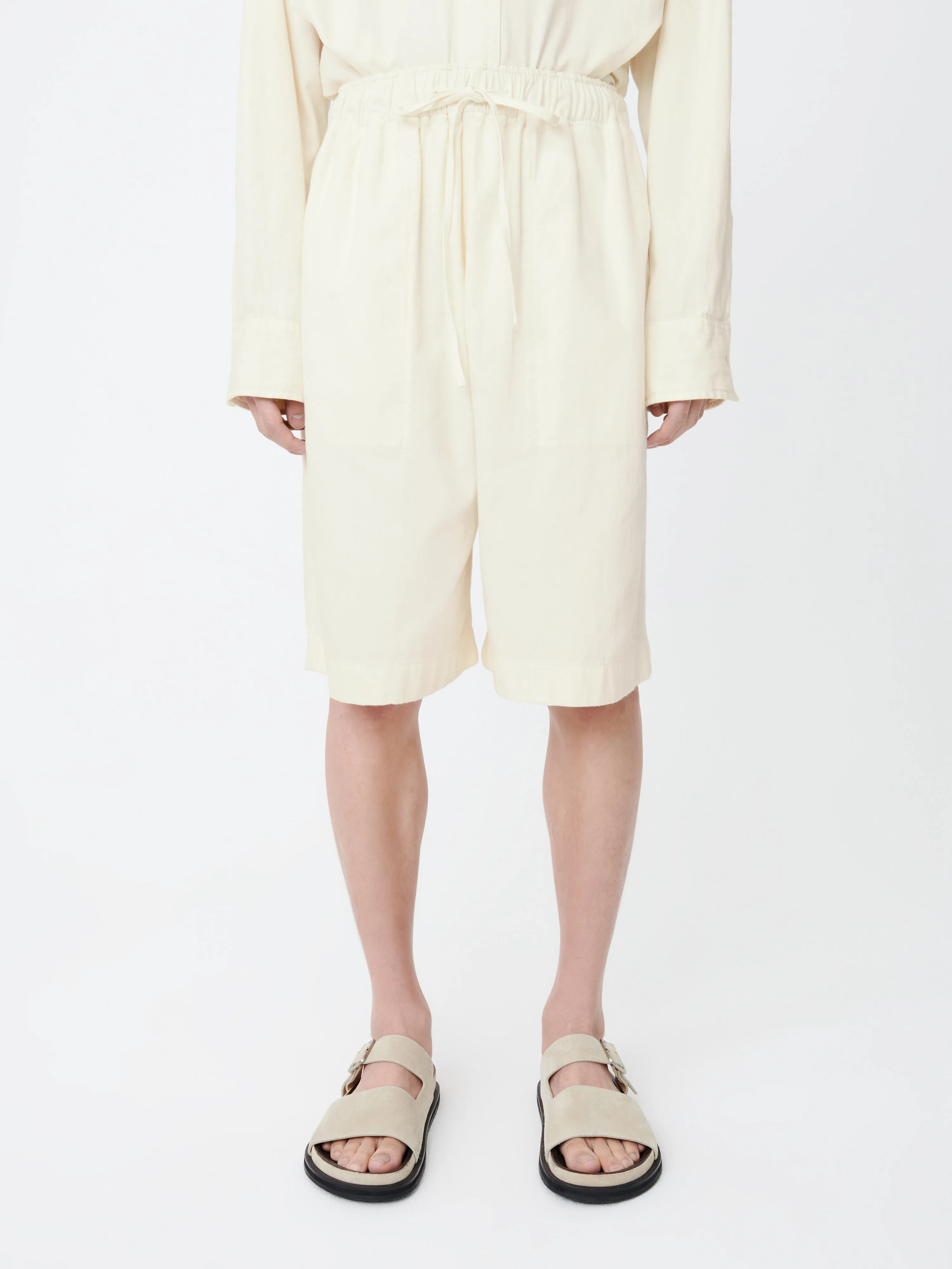 Ossi Denim Shorts in Parchment