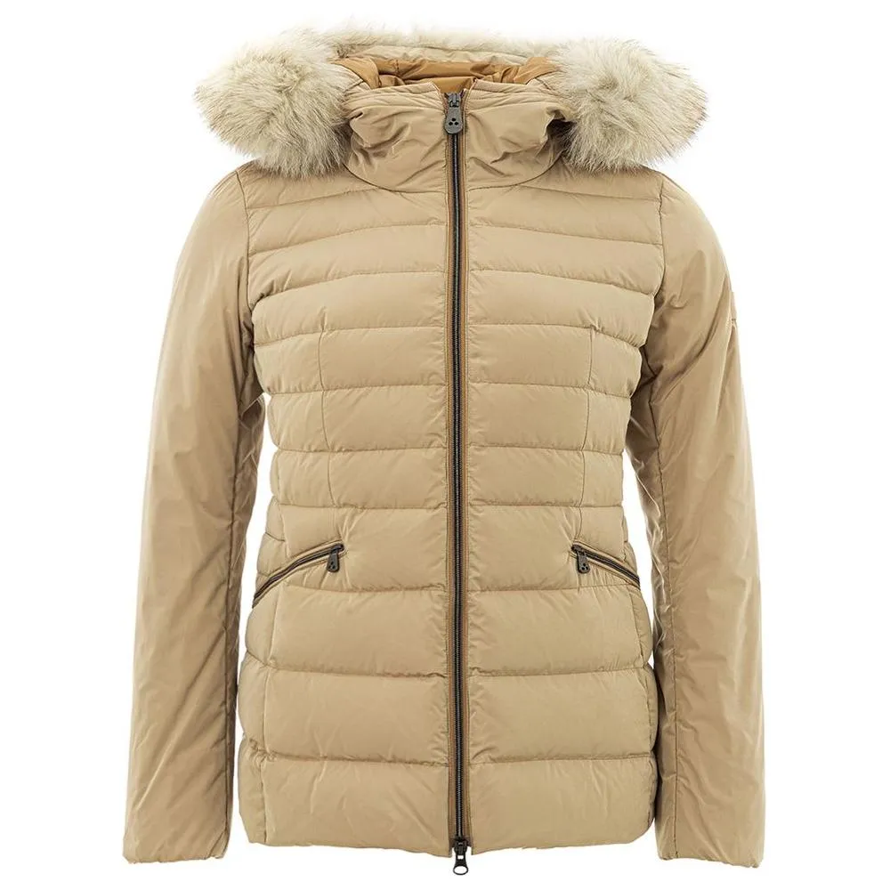 Peuterey Elegant Beige Polyester Jacket for Women