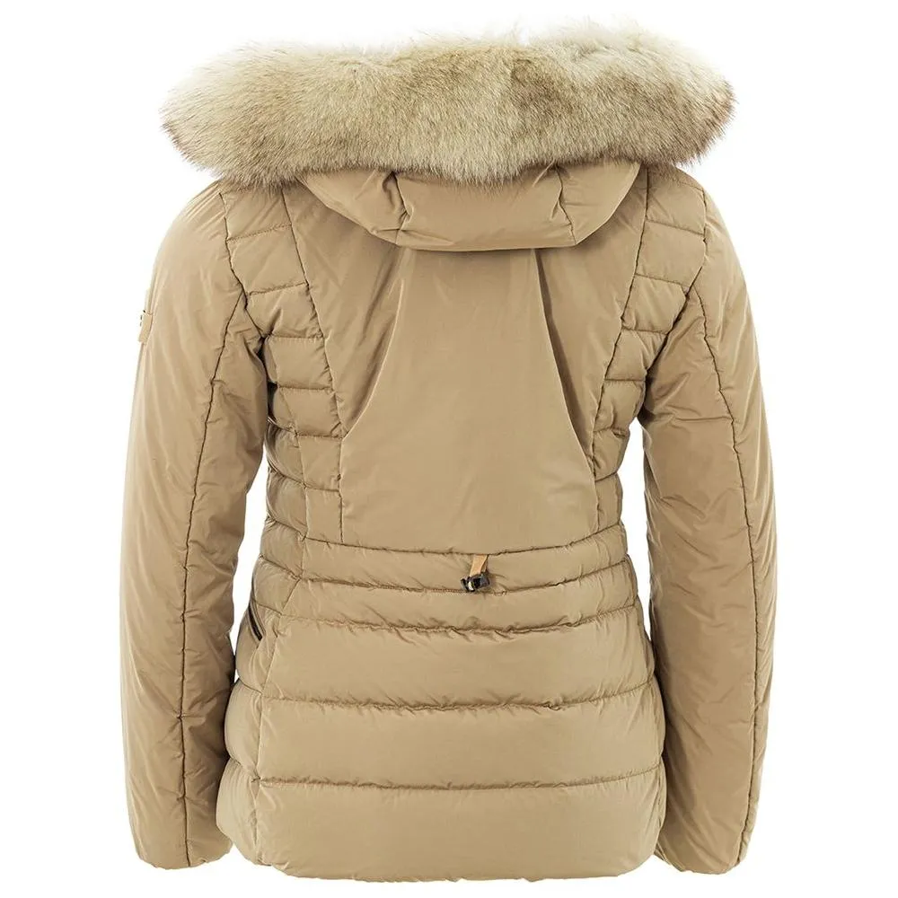 Peuterey Elegant Beige Polyester Jacket for Women