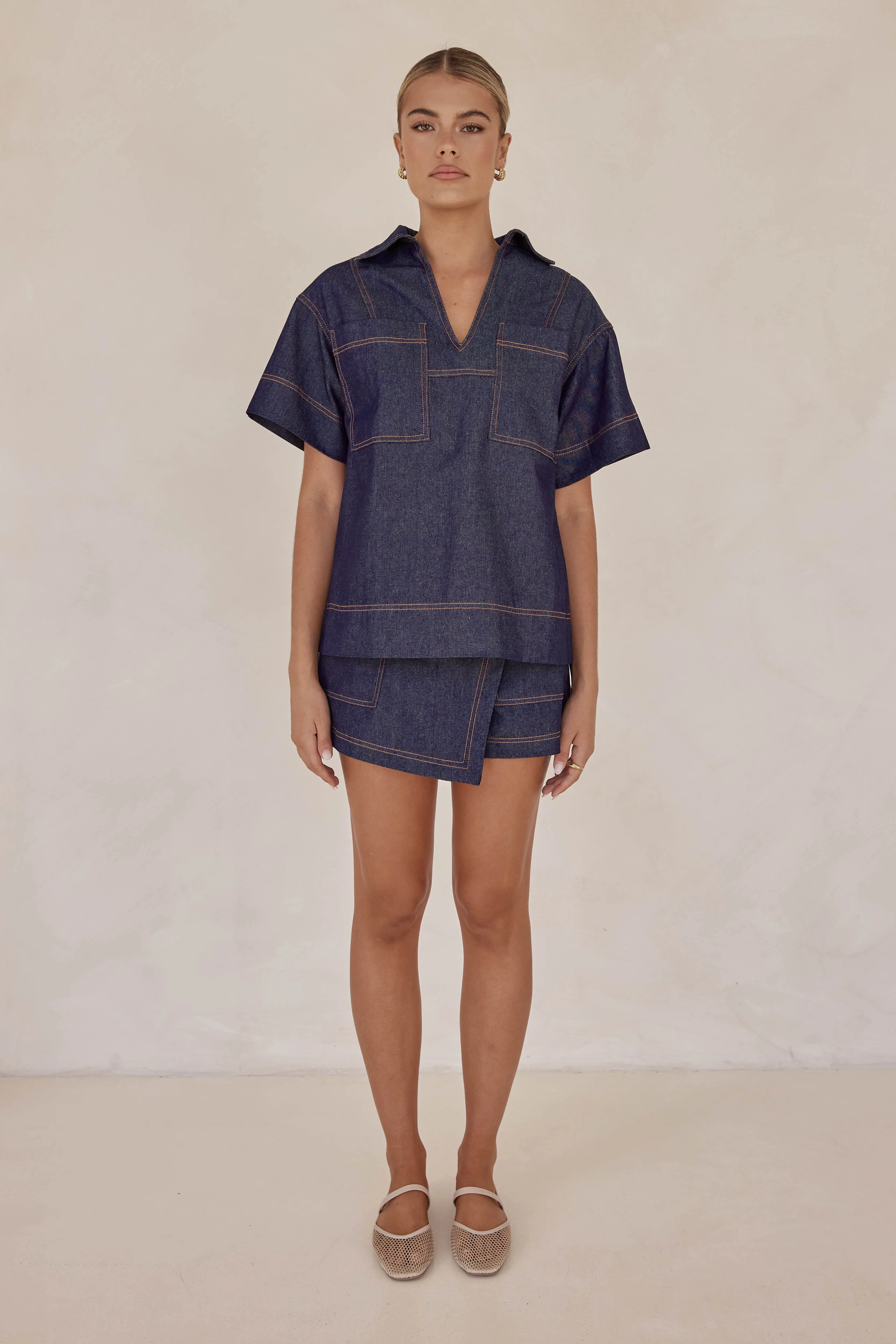 Reece Denim Shirt (Blue)