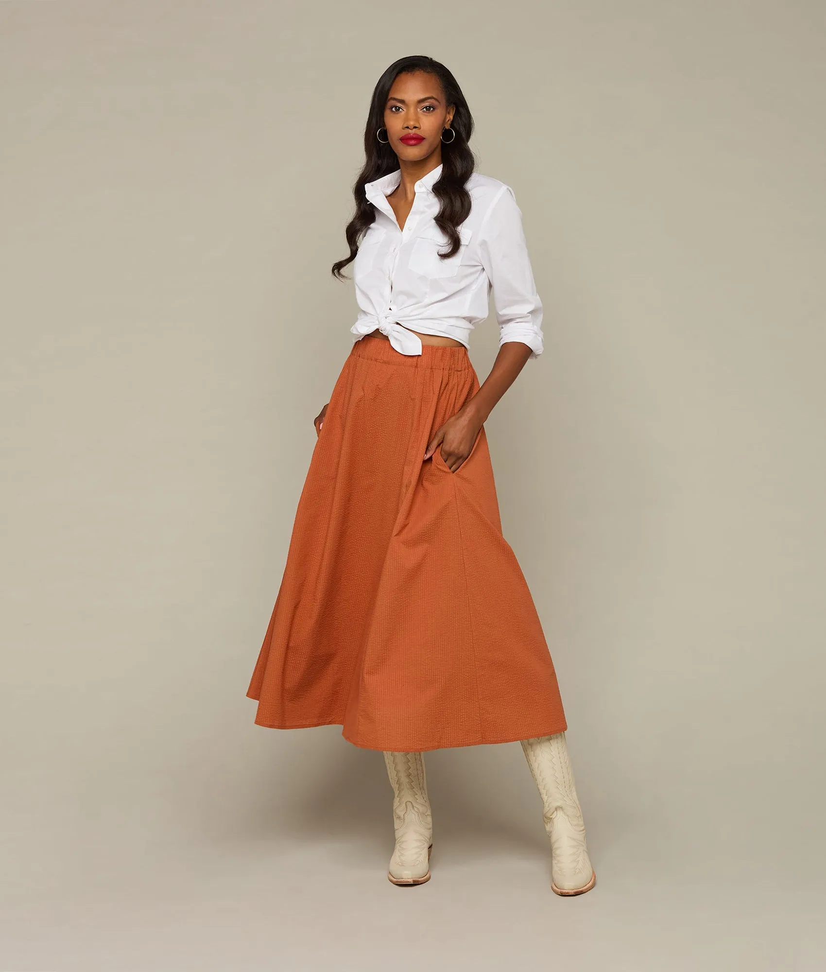 Sandy Skirt :: Terracotta