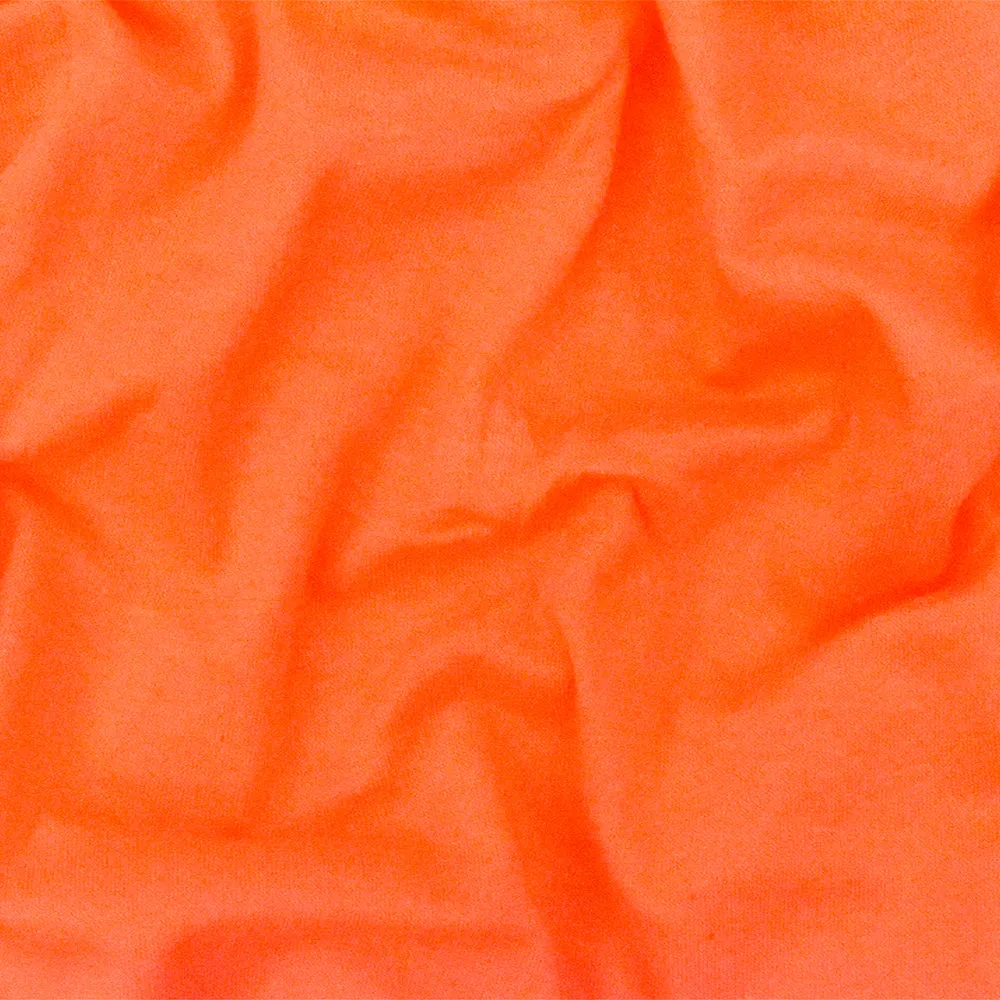 Simple Orange Solid Stretch Cotton Jersey Knit Fabric