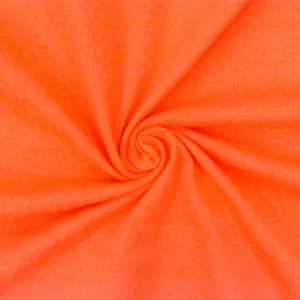 Simple Orange Solid Stretch Cotton Jersey Knit Fabric