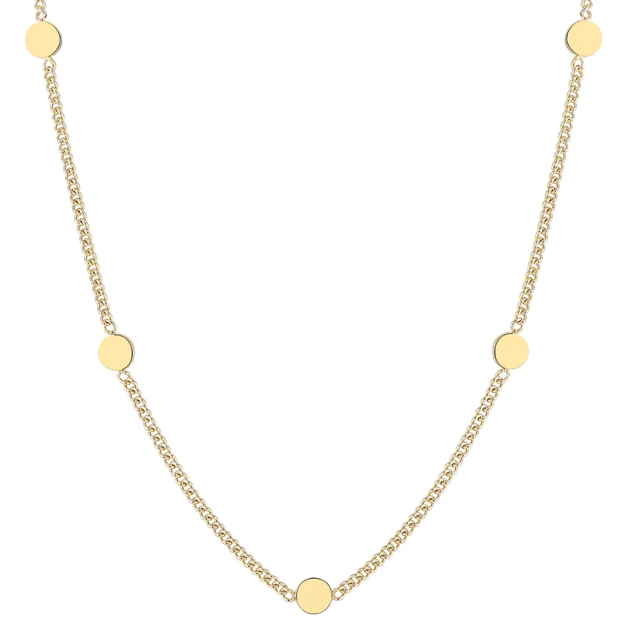 Small Circle Necklace Gold