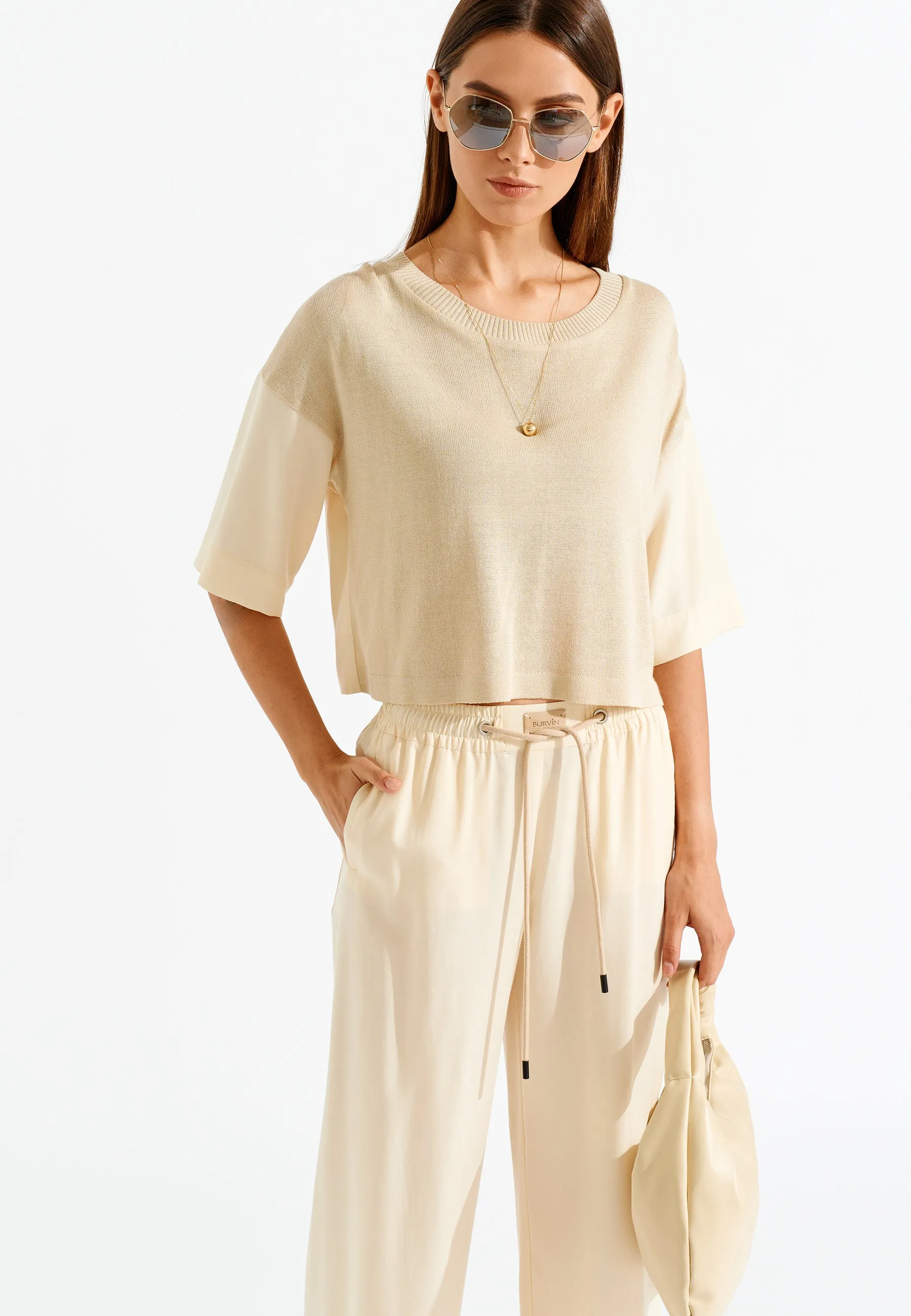 Soft Set Elbow Sleeve Top