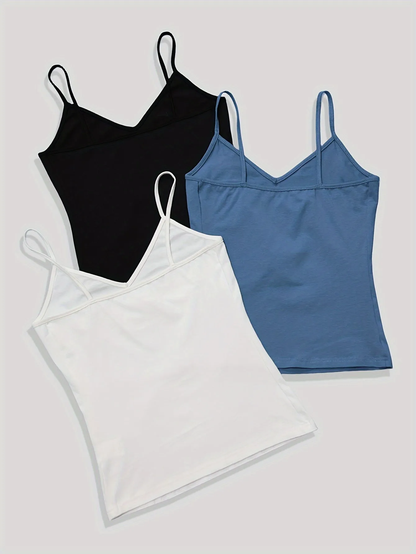 Summer Essential 3Pack Versatile VNeck Cami Tops for Women