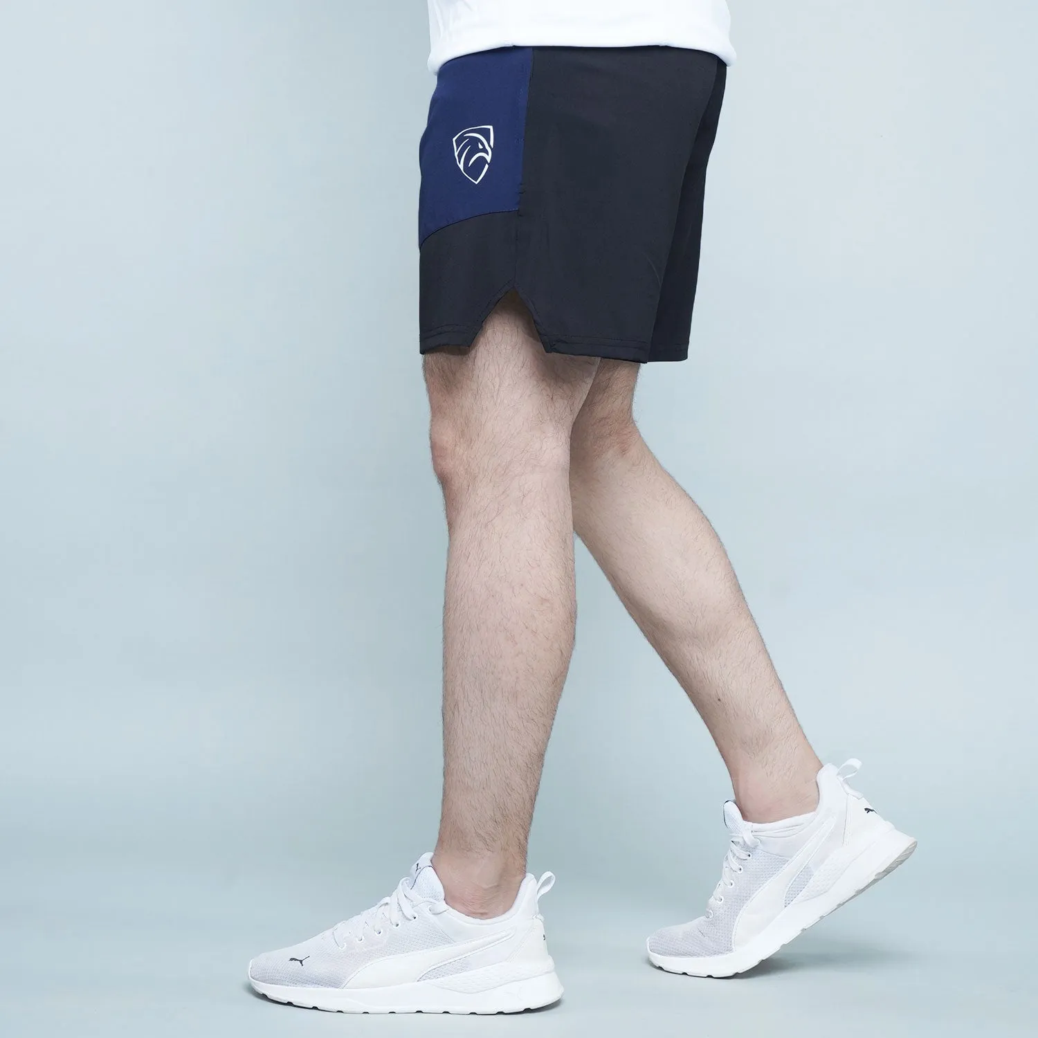 Tf-Navy/Black Contrast Running Shorts