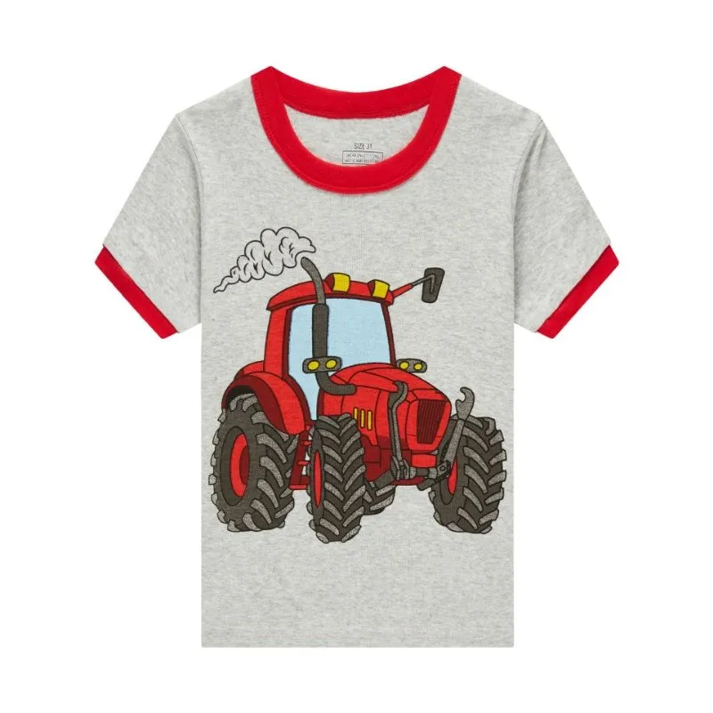 Toddler Boy's Short Sleeve Truck Print Pajama Set