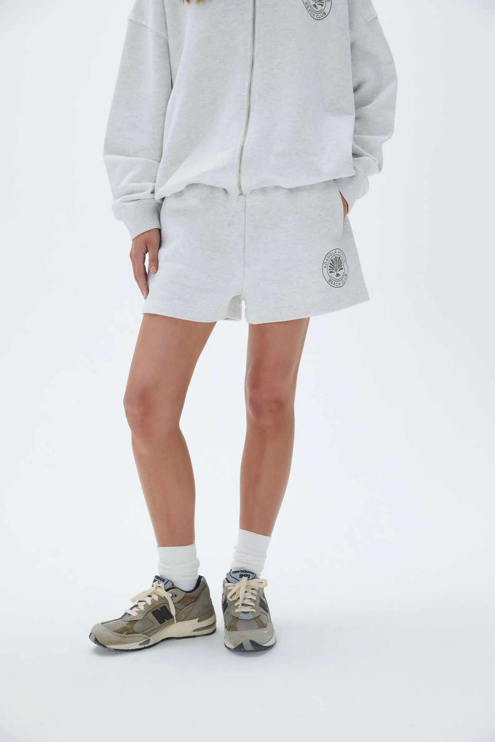 Vacation Sweat Shorts -  Light Grey Melange