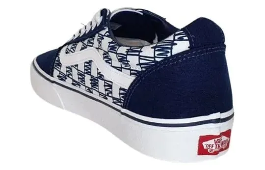 VANS MEN'S WARD LOW NAVY SCRIBBLE SHOES