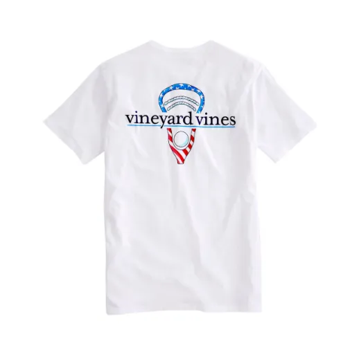 Vineyard Vines Stars & Stripes Lax Head T-Shirt - White Cap