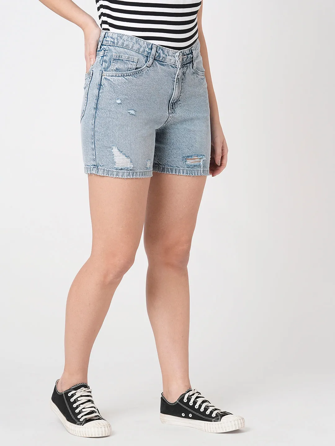 Women High-Rise Slim Shorts