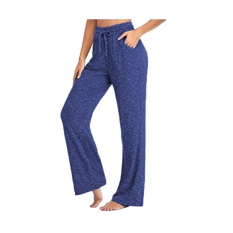 Womens Loose Casual Wide Leg Pants With Pockets