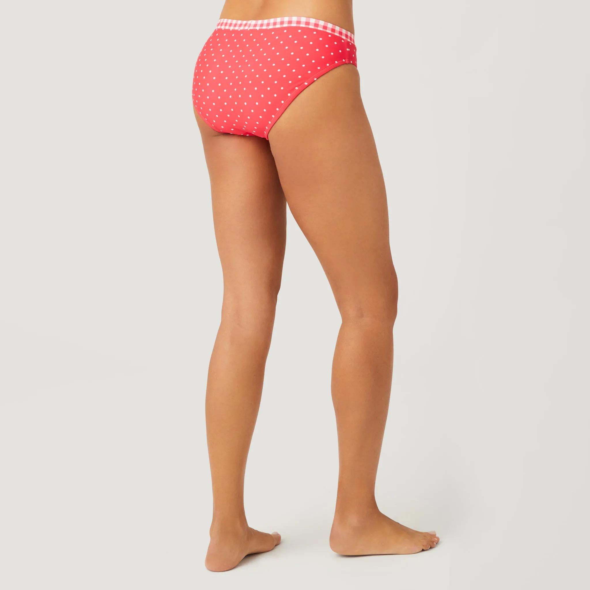 Women's Polka Dot/Gingham Ruffle Bikini Bottom