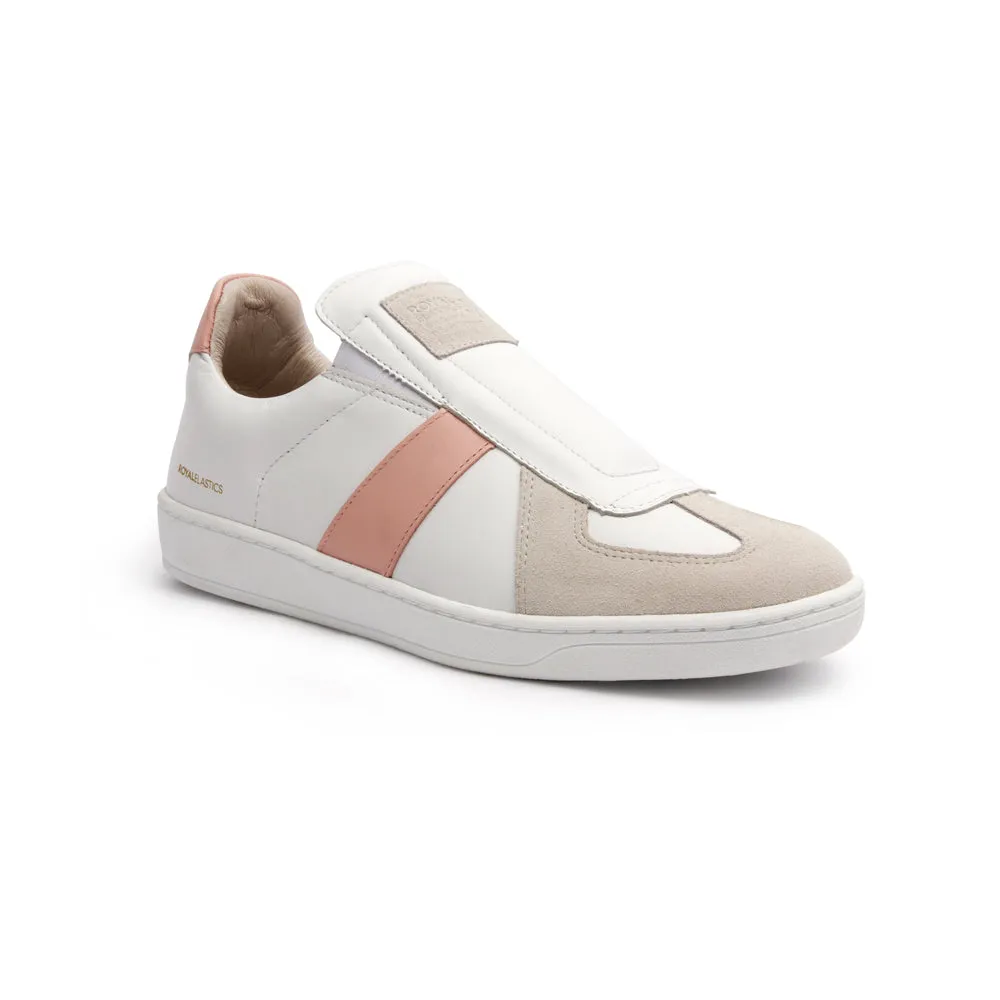 Women's Smooth White Pink Leather Low Tops 91591-010